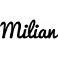 Preview: Milian - Schriftzug aus Buchenholz