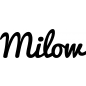 Preview: Milow - Schriftzug aus Buchenholz