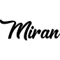 Preview: Miran - Schriftzug aus Buchenholz
