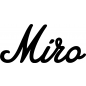 Preview: Miro - Schriftzug aus Buchenholz