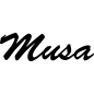 Preview: Musa - Schriftzug aus Buchenholz