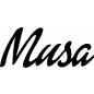 Preview: Musa - Schriftzug aus Buchenholz