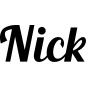 Preview: Nick - Schriftzug aus Buchenholz