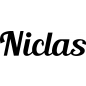 Preview: Niclas - Schriftzug aus Buchenholz