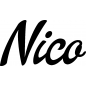 Preview: Nico - Schriftzug aus Buchenholz