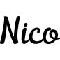 Preview: Nico - Schriftzug aus Buchenholz