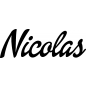 Preview: Nicolas - Schriftzug aus Buchenholz