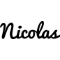 Preview: Nicolas - Schriftzug aus Buchenholz