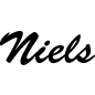Preview: Niels - Schriftzug aus Buchenholz