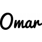 Preview: Omar - Schriftzug aus Buchenholz