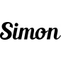 Preview: Simon - Schriftzug aus Buchenholz