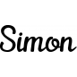 Preview: Simon - Schriftzug aus Buchenholz