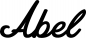 Mobile Preview: Abel - Schriftzug aus Eichenholz