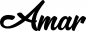 Preview: Amar - Schriftzug aus Eichenholz