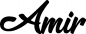 Preview: Amir - Schriftzug aus Eichenholz