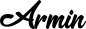 Preview: Armin - Schriftzug aus Eichenholz