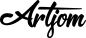 Preview: Artjom - Schriftzug aus Eichenholz