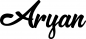 Preview: Aryan - Schriftzug aus Eichenholz