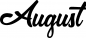 Preview: August - Schriftzug aus Eichenholz