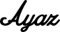 Preview: Ayaz - Schriftzug aus Eichenholz