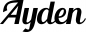 Preview: Ayden - Schriftzug aus Eichenholz
