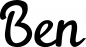 Preview: Ben - Schriftzug aus Eichenholz