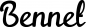 Preview: Bennet - Schriftzug aus Eichenholz