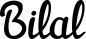 Preview: Bilal - Schriftzug aus Eichenholz