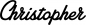 Preview: Christopher - Schriftzug aus Eichenholz