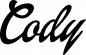 Preview: Cody - Schriftzug aus Eichenholz