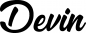 Preview: Devin - Schriftzug aus Eichenholz
