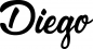 Preview: Diego - Schriftzug aus Eichenholz