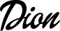 Preview: Dion - Schriftzug aus Eichenholz