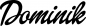 Preview: Dominik - Schriftzug aus Eichenholz