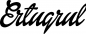 Preview: Ertugrul - Schriftzug aus Eichenholz