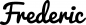 Preview: Frederic - Schriftzug aus Eichenholz