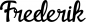 Preview: Frederik - Schriftzug aus Eichenholz