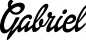 Preview: Gabriel - Schriftzug aus Eichenholz