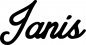 Preview: Janis - Schriftzug aus Eichenholz