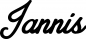 Preview: Jannis - Schriftzug aus Eichenholz