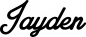 Preview: Jayden - Schriftzug aus Eichenholz
