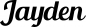 Preview: Jayden - Schriftzug aus Eichenholz
