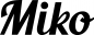 Preview: Miko - Schriftzug aus Eichenholz