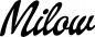 Preview: Milow - Schriftzug aus Eichenholz