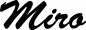 Preview: Miro - Schriftzug aus Eichenholz