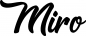 Preview: Miro - Schriftzug aus Eichenholz