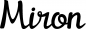 Preview: Miron - Schriftzug aus Eichenholz