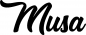 Preview: Musa - Schriftzug aus Eichenholz
