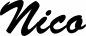 Preview: Nico - Schriftzug aus Eichenholz