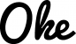 Preview: Oke - Schriftzug aus Eichenholz